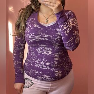 y2k grunge burnout top